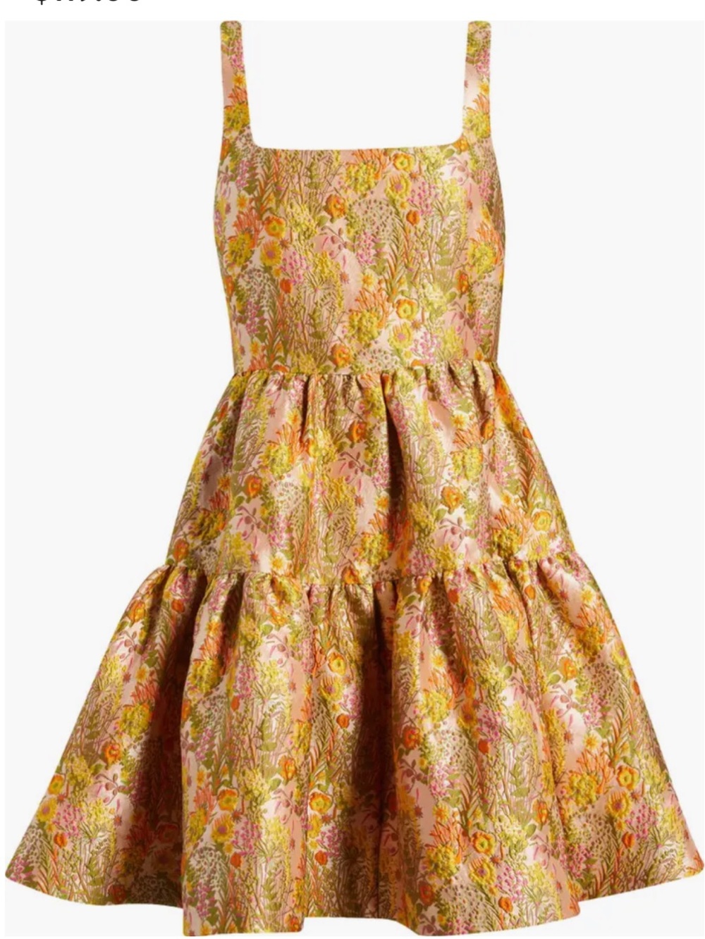 Floral Garden Brocade Fit & Flare Minidress